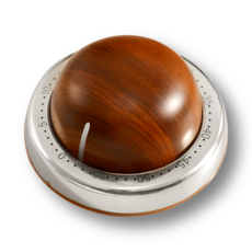 엘케이굿 호두나무 빈티지 기계식 자석 쿠킹 타이머, 1개, 월넛패턴