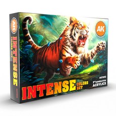 AK 高品質模型顏料 Intense Colors Set 3rd Generation Acrylics, 1個