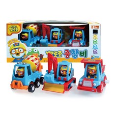 영진토이 뽀로로 중장비 세트 포크레인 레미콘 덤프트럭 작동완구, 1개