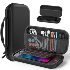 Klipdasse Switch 2 Slim Case for Nintendo Switch 2 (2025)/Switch/OLED Hard Shell Carry Case with S, 블랙