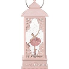 旋轉芭蕾女孩音樂盒水晶球八音盒, 捧珠粉框