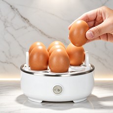 [독일브랜드] 전기 계란찜기 7구 계량컵증정 자동전원차단 달걀찜기 에그쿠커 찜기 반숙 완숙 수란 만두 야채 중탕