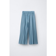 국내배송 자라 ZARA 플리츠 팬츠 - 블루 983573