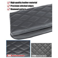 LIMBQS 테슬라 모델 Y 주니퍼 2025 2026용 센터 콘솔 커버 테슬라 액세서리용 PU 가죽 팔걸이 커버 패드 (블랙)