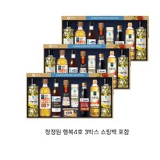 청정원 행복4호 3개 선물세트 (쇼핑백 포함), 3세트