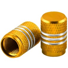 킹콩 알루미늄 타이어 밸브캡 투톤 컬러 자동차 오토바이 공용, 골드, 1개