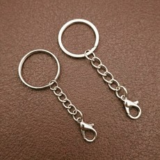 DIY 키링 재료 열쇠고리 연결 부자재 연장 체인 랍스터 고리 오링 연결링 25mm, 일반형, 50개