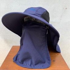 COHIKE科海特 遮陽帽 台灣製造 抗UV 排汗透氣 可拆式遮陽網布 戶外登山釣魚防曬帽 大盤帽, 藏青