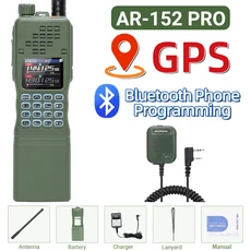 바오펑 AR-152 프로 GPS 멀티 밴드 무 12000mAh 양방향 라디오 10w 햄 대용량 배터리 블루투스 프로그래밍, 02 미국인, 04 add 152Mic