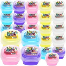 토이세븐 쫄깃 탱글 젤리 슬라임, 혼합색상, 55g, 24개