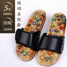 지압 슬리퍼 사무실 페블 프로스퍼러스레드 발바닥 학원 35-36 학교 다용도, 1개, B. 아게이트 미스터리 블랙