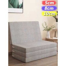 접이식 매트리스 토퍼매트리스 바닥 푹신한 수면 침대, 오프화이트(약 5cm) 70x200cm