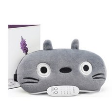 e-warmer 全棉香薰蒸氣熱敷眼罩 USB供電 遠紅外溫熱 四段溫控定時 薰衣草香氛 灰貓款, 1個, 灰貓