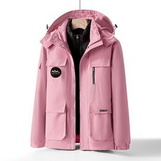 情侶戶外抓絨三合一沖鋒衣 秋冬可拆卸羽絨服兩件套加棉加厚登山防寒滑雪服