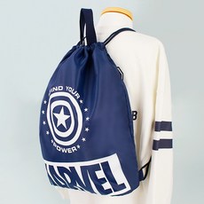 마블 캡틴아메리카 심플 로고 조리개 실내화가방 보조가방 신발주머니