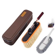 자동차 브러쉬 먼지 청소 먼지털이 손세차 차량용 솔 청소브러쉬, 1개, 4.  더스터 세트