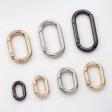 타원형 오링 원터치 o-ring 가방끈 O링 열쇠고리 부자재 외경 34mm, 10개, 외경 34mm 금색