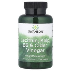 스완슨 레시틴 lecithin kelp appecider vineger 240정, 1개