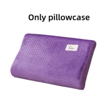 50*30cm 면 베갯잇 메모리폼 소프트 베개 보호 커버 순색 홈 침구 세트, Purple