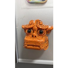 山西 雲岡 文創 獬豸 黃琉璃 冰箱貼, 如圖所示