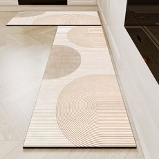 다다러그 천연 규조토 주방 발매트 2종 세트, D라운디 (2종x1세트)