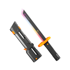 炫彩LED燈光玩具劍，兒童角色扮演遊戲玩具，安全耐用材質，舒適握感設計, 星辰火花戰刃 亮橘, 1個