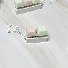 펫더월드 키보드키링 클릭커 별 열쇠고리 딸깍이, 1개, 2구