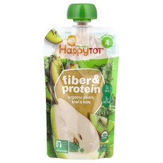 Happy Family Organics Tot® 식이섬유 및 단백질 2년 이상용 유기농 배 키위 케일 113g(4oz) Organics (해피 패밀리 오가닉스)