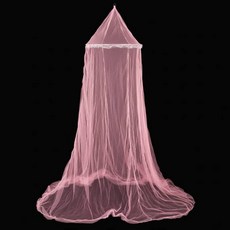 캐노피 암호화 돔 파리 곤충 메쉬 공주 모기장 방충제 보호 싱글 엔트리 침대 장식, light pink