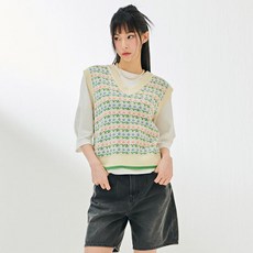 체이스컬트 여성 플라워 패턴 베스트-DARG7362B05