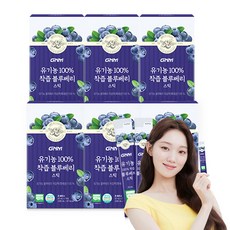 GNM 유기농 100% 착즙 블루베리 스틱, 6개, 280ml
