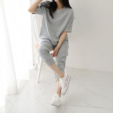 Minky Bee 100097A 春夏7袖衛衣T恤 Shibori綁帶慢跑褲運動褲套裝