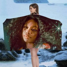 담요 빠른 건조 비치 타월 대형 프린팅 초흡 수영장