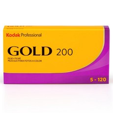 Kodak GOLD 200 專業120彩色負片 中片幅, 1個, 一盒5卷裝