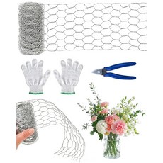 4x118 Inch Chicken Wire for Floral Arrangements Mesh Netting Flower Frog Vase Arrangement Base Ho, 4x118 Inch Chicken Wire for Fl