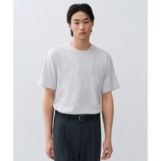무신사 스탠다드 MUSINSASTANDARD 쿨탠다드 레귤러 크루 넥 티셔츠 멜란지 라이트 그레이