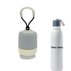 Owala FreeSip 트위스트 단열 스테인리스 스틸 532ml(18온스) 709.8ml(24온스) 물병과 호환되는 교체 뚜껑 (로즈 레드)_159105, 회색_159105