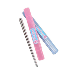 理想牌 極緻316不銹鋼環保筷組, 環保筷23cm附筷盒, 1套, 桃紅色