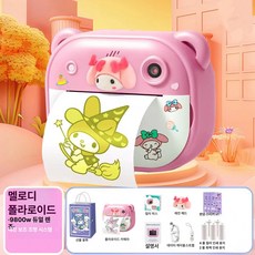 에스앤씨 영수증사진기 카메라 레트로 폴라, 1개, 핑크마이멜로디 256G [4컬러+2블랙], 기본 색상