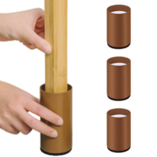 Kwak Cine Super Furniture Leg Home 高度可調支腳 60x100mm 圓形 4 件裝, 棕色