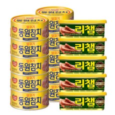 동원 라이트스탠다드참치 85g x 10캔+리챔 120g x 5캔(가로형), 1.45kg, 1세트