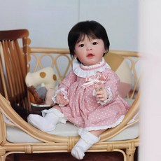 BenF Home 리본돌 나나 아기 인형 옷 유아 아기 애기 애착 용품 실리콘 키덜트 베이비돌 신생아 산후조리원 실습 체험 교육 마네킹, 1개
