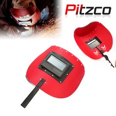 피츠코 수동 용접면 절연지 용접 보호구 흑유리 일체형 보안면 마스크 PTC-0015, 1개