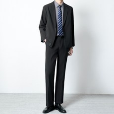 商務正裝黑色西服套裝男，輕熟風墊肩休閒高級感職業西裝套裝