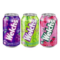 한번에먹자 웰치스 뚱캔 355ml 웰치스 포도 6개 + 웰치스 청포도 6개 + 웰치스 딸기 6, 1개