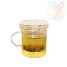 3rd 티머그 300ml 뚜껑유리컵 손잡이유리컵