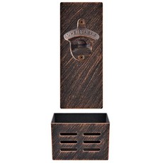 HAIICEN 마그네틱 맥주 병따개 벽걸이 캡 캐처 홀더 및 실버 SUS 304 스테인리스 스틸 플레이트 금속 냉장고 쿨러에 자석으로 부착, Antique Copper