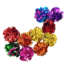 貓玩具響紙球 彩色響紙球 貓咪互動玩具 耐用材質 多色可選, 隨機色, 20個