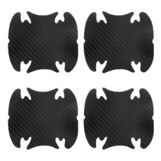 HARFINGTON 4피스 자동차 도어 핸들 스크래치 프로텍터 탄소 섬유 볼 커버 긁힘 방지 3D 스티커 자동차 도어 핸들 컵 보호 필름 볼 스티커 모든 자동차용 블루, 블랙