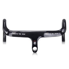 Ycyctrek 카본 핸들바 로드 바이크 통합 스템 에어로 1 1/8인치 인터라 라우팅 3K 매트 420 100mm, 400 100mm, Grey 3K Matte